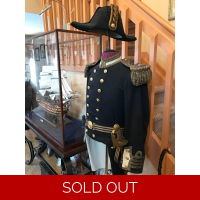 Late Victorian Era British Naval Officer Dress Uniform Set w/ Sword